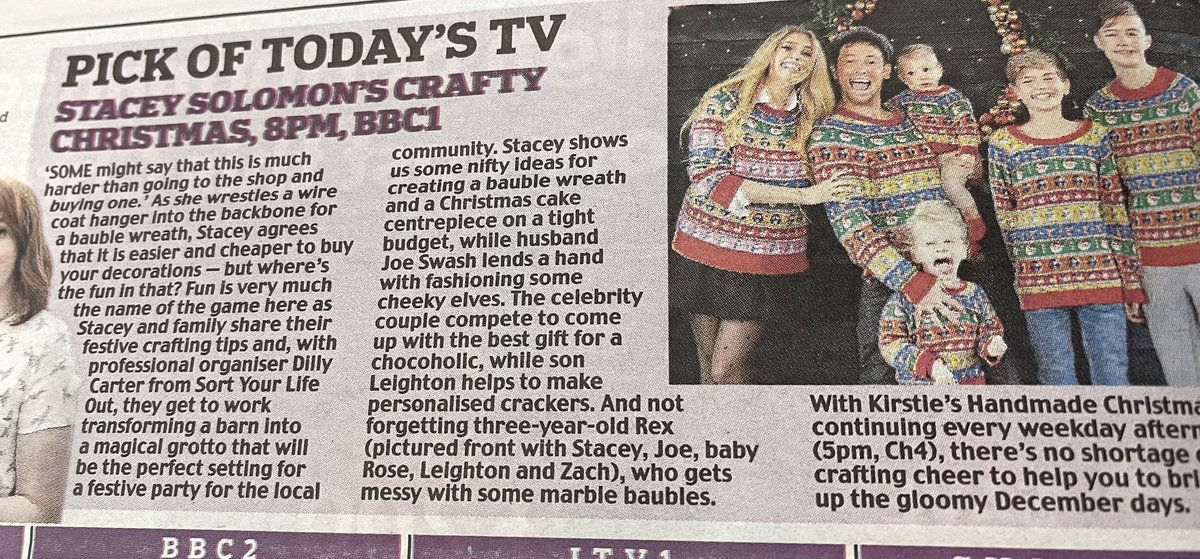 From its title I’m hoping this involves Stacey demonstrating distraction burglaries and telephone fraud over the festive period. I fear I will be disappointed.