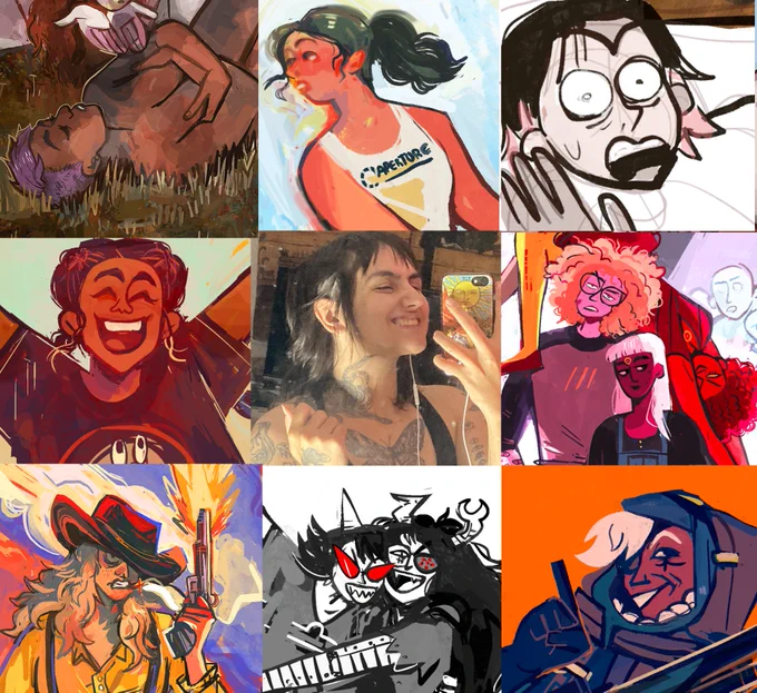 #artvsartist2022  i've been dipping into my more squishy painterly roots... woulda made more but i was busy living my weirdest year ever alive on this planet!!! going for next year instead &gt;:) 