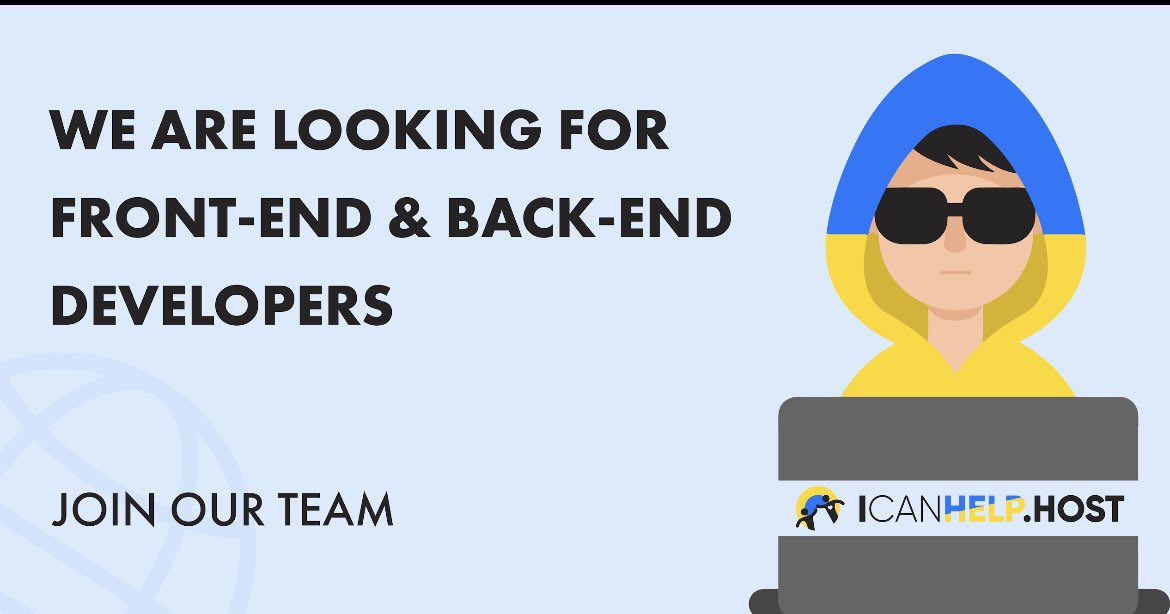 IcanhelpH's tweet photo. #volunteer to join our awesome team! We’re looking for software developers to enhance our website and make it easier for Ukrainian people fleeing war to find homes - sign up here https://t.co/zSazGr29ZT https://t.co/eQw5Fdsvyb