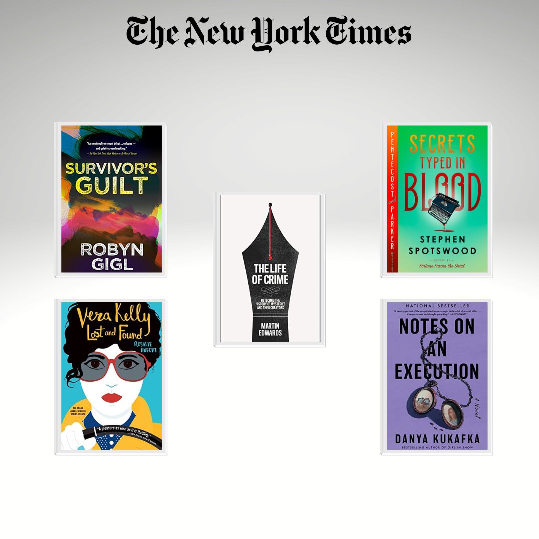 We're thrilled to see some of our favorite mysteries and thrillers featured in @nytimes #BestMystery #Novels of 2022! A special shoutout to our board member Wanda Morris! @marierutkoski @ChuckHogan @robyngigl @sarahw buff.ly/3PmLJvP