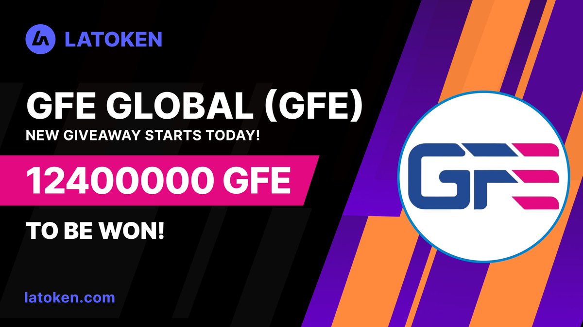 $3000 GFE Giveaway on #LATOKEN!

🔥 873 winners
✅ Tag 5 Friends, Retweet and Follow
📲 Get LATOKEN App
🎁 Buy 45000 GFE or more in the ongoing IEO for a 10% bonus!

Join Giveaway👉 go.latoken.com/a8c 
Complete all social task👉 go.latoken.com/a89