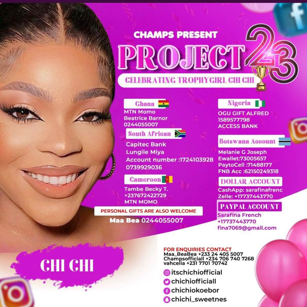 Aggie1330's tweet photo. Champs, as you donate to this good cause, the God of Credit Alerts will surely locate you this December and beyond in Jesus Name 👍❤️#ChinenyenwaOkoebor 
CHINENYENWA OKOEBOR
ODOGWU CHI CHI
#ChinenyenwaOkoebor 
#TrophyGirlProject23
#bbnaija https://t.co/JRSnspOY2o