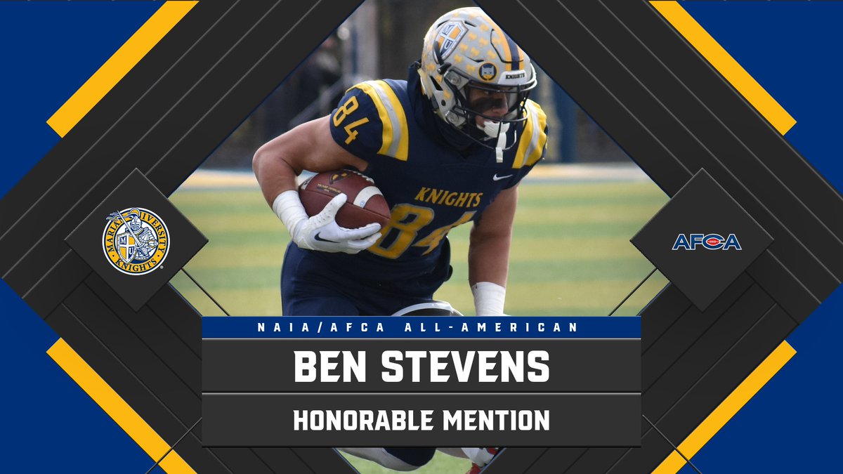 MUKnights's tweet photo. 🇺🇸🇺🇸🇺🇸

Congratulations to @MarianUFootball's Zach Sibila, Ben Stevens, and Logan Blake who were all named NAIA AFCA All-Americans! 

Zach and Ben are now All-Americans for the first time in their careers, while Logan is now a two-time All-American!
 - https://t.co/8GuIw0puru https://t.co/VdQD4J5iGU