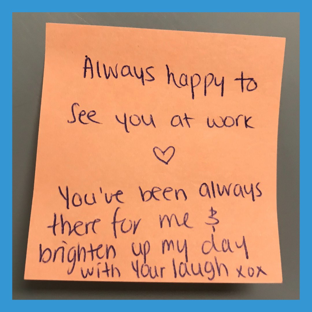TIPESOTT's tweet photo. Sometimes all it takes is a sticky note to brighten someone’s day 😊!

On World Kindness Day, our BTs shared some positivity around the centre, placing sticky notes on their coworkers’ lockers. We were so happy to see how a little support went a long way! 

#TIPES #TIPESOTT https://t.co/MjqD7v9LVP