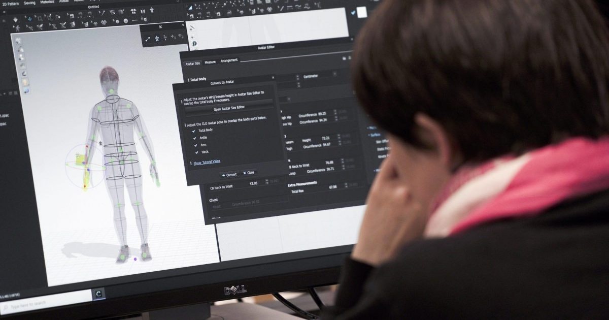 Today we're in the Studio running our <a href="/CLO_virtual/">Marvelous Designer</a> workshop with staff and studio members. A fantastic tool to develop workflow processes, from concept to creation! Delivered by Kyra, <a href="/aubfashion/">Fashion at AUB</a> grad.