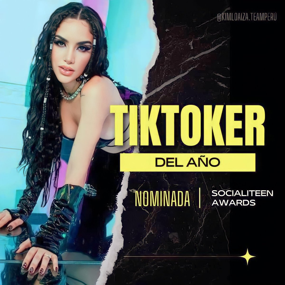 kimloaizafcperu's tweet photo. 📊La cantante y influencer mexicana se encuentra NOMINADA en dos categorías.
• Tiktoker del Año "Femenino".
• Fandom del Año "Jukilop".
.
.
.
@KimberlyLoaiza_ @juandediospantoja
#kimberlyloaiza #kimloaiza #photooftheday #likesforlike #maskim
| @leodelao | https://t.co/oEgZpbcUwV