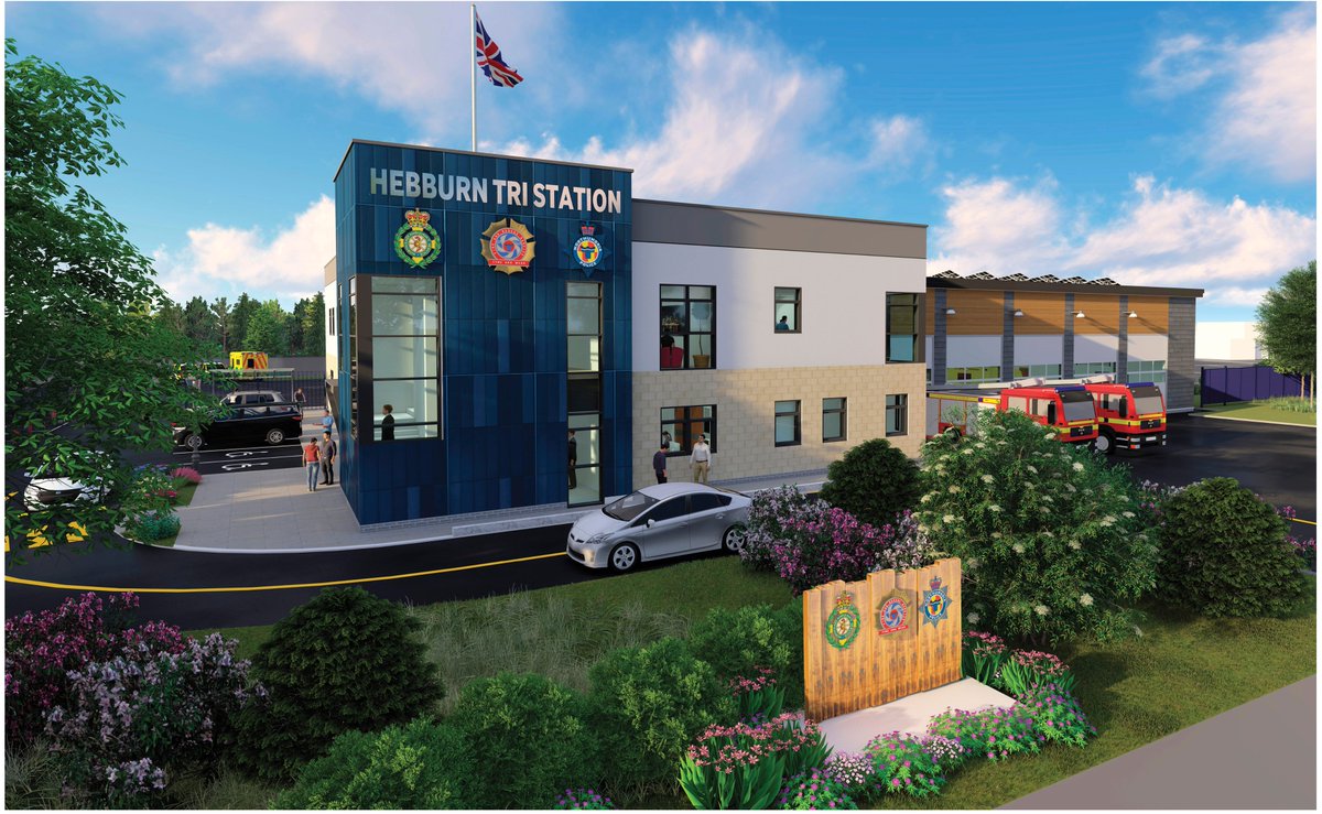 We have been appointed to deliver the UK's first carbon neutral tri-service station! Hebburn Tri Station will bring together three of the region's emergency service organisations. bit.ly/3hv6RmY @Tyne_Wear_FRS @SunderlandUK @NEAmbulance @northumbriapol @Desco_MEP