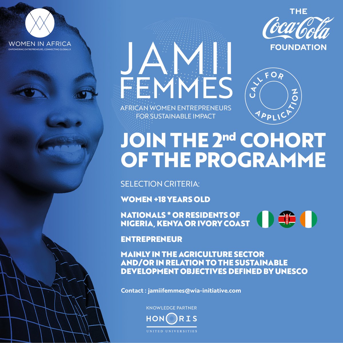 WIAPhilanthropy's tweet photo. Join the 2nd cohort of the #JAMIIFemmes programme to:
📚 Benefit from training provided by @HonorisUni, Africa's first and largest network of private higher education institutions
🌍 Access community events
💰 Find resources to grow your business 

ℹ️Info: https://t.co/m05sLqShUp https://t.co/CdO4aD59nJ