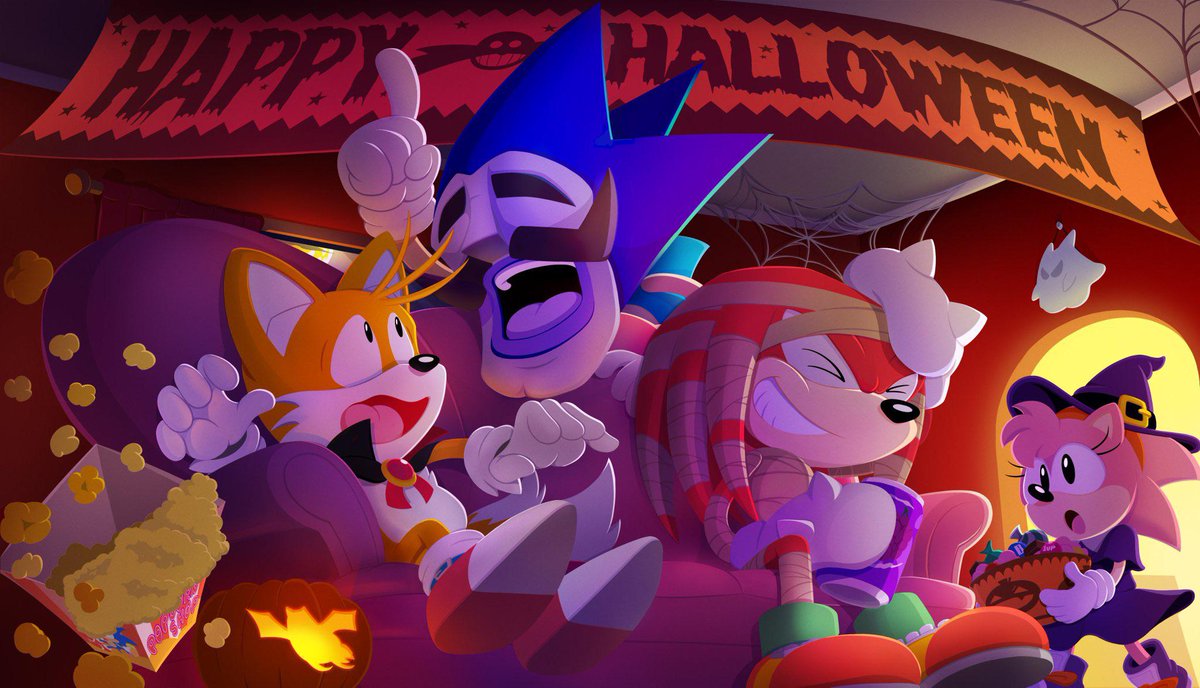 Sonic the Hedgehog Halloween art (2022) Artist: Mark Hughes (@thesketchsector)