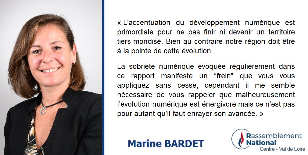 RN_CValdeLoire's tweet photo. .@MarineBardet intervient sur la stratégie numérique régionale 2023-2028. #SessionPleniere #RCVL https://t.co/JxQBUdUH2c