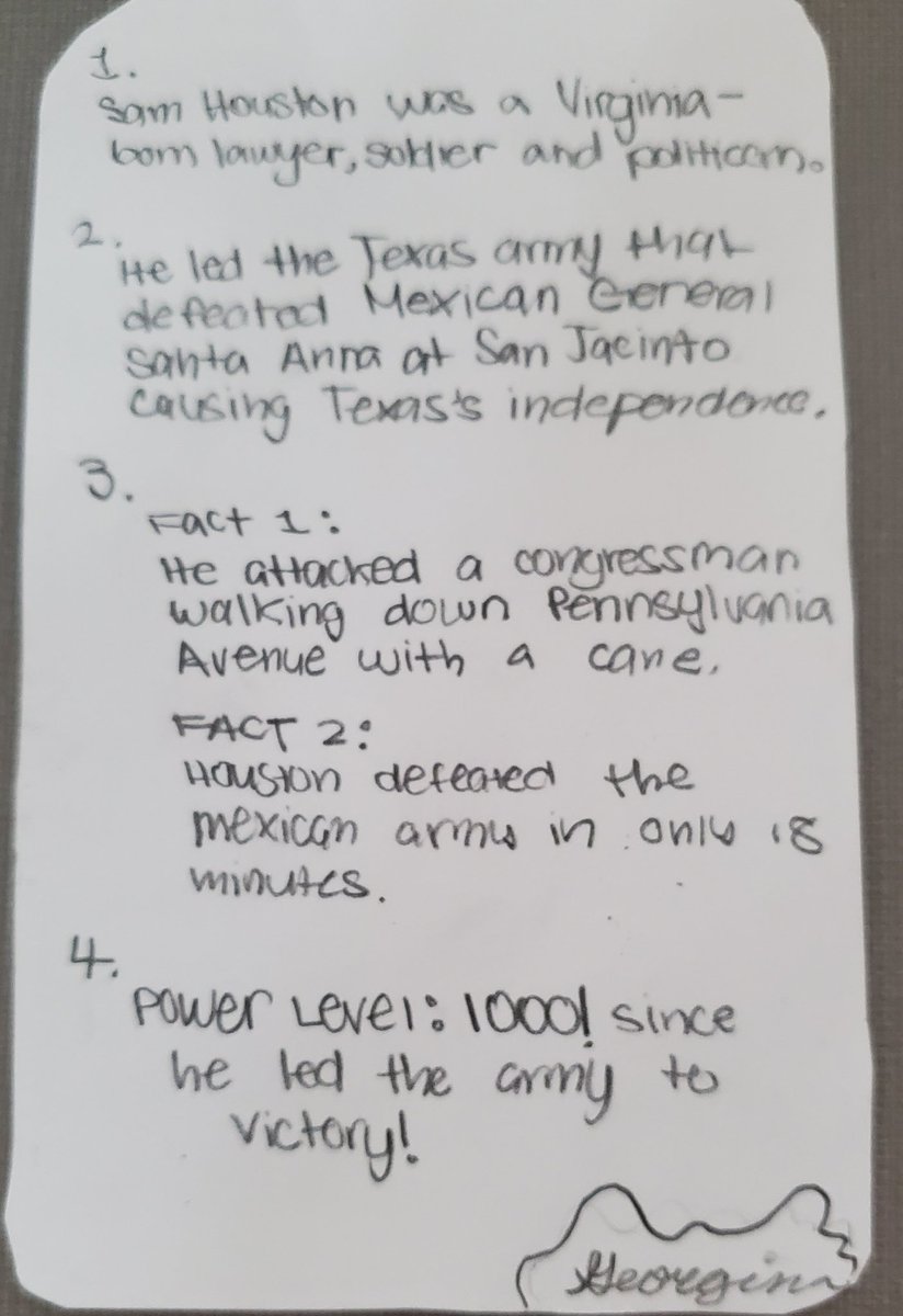 Monticelloman1's tweet photo. Students made Texas Revolution trading cards to showcase their creativity. #datadoes #dataedwhite #datafam https://t.co/XSqNKIGZXI