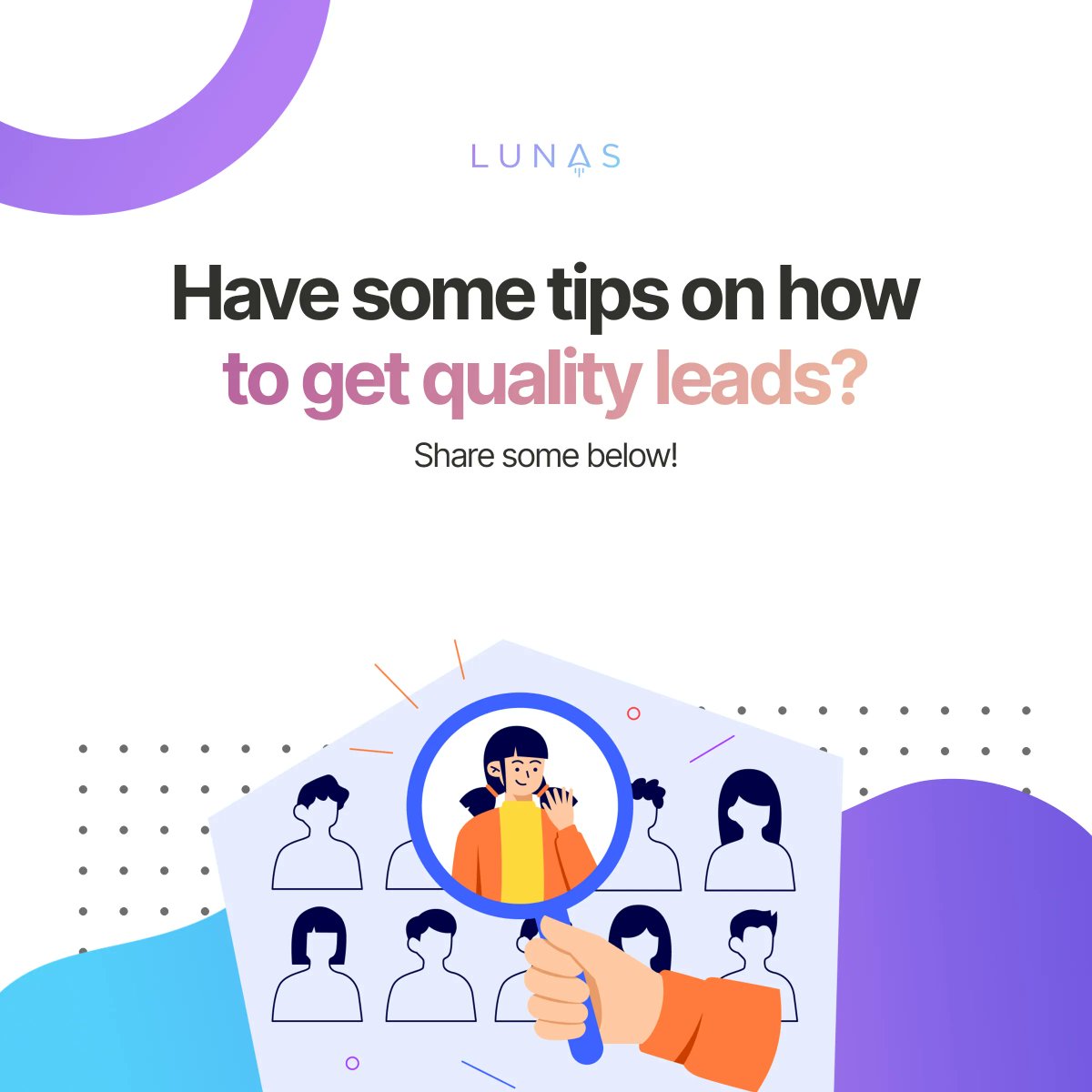 ConsultingLunas's tweet photo. Got any tips to share about getting quality leads? Share some below! ⏬
#startup #startups #instastartup #startuplife #startupbusiness #outboundsales #leadgen #b2b #b2bsales #b2bservices #b2bbusiness #entrepreneur #tech #business #marketing #fintech #growth #sales #smallbusiness https://t.co/Nv8RKsKKsc