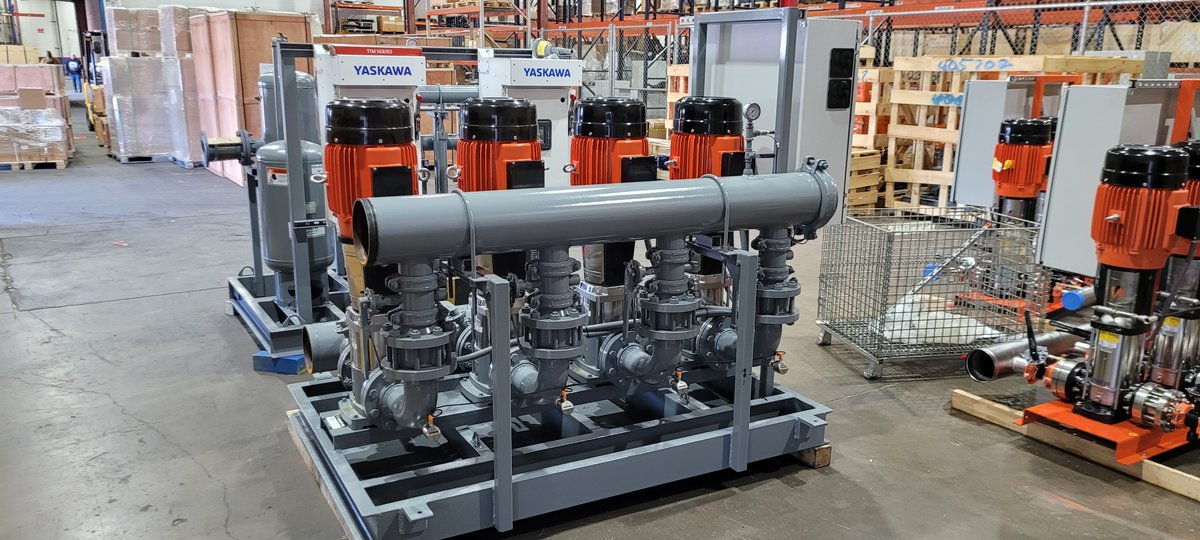 tigerflowllc's tweet photo. Variable Speed HVAC Booster with (4) 15HP TIGERFLOW CD VMS pumps, checks and butterfly valves all with pressure rating up to 300PSI. This station is controlled by our Mark VI HVAC variable flow closed loop controller!

https://t.co/xeEEUVdVvE
#HVAC #HVACR #WOMENINHVACR https://t.co/XR8mRO9vti