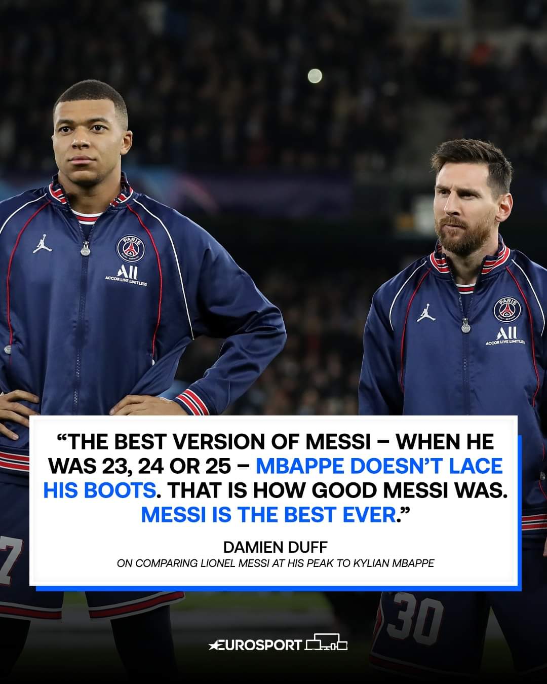 Quotes on the GOAT 🐐 on X: Eurosport: “Lionel Messi and