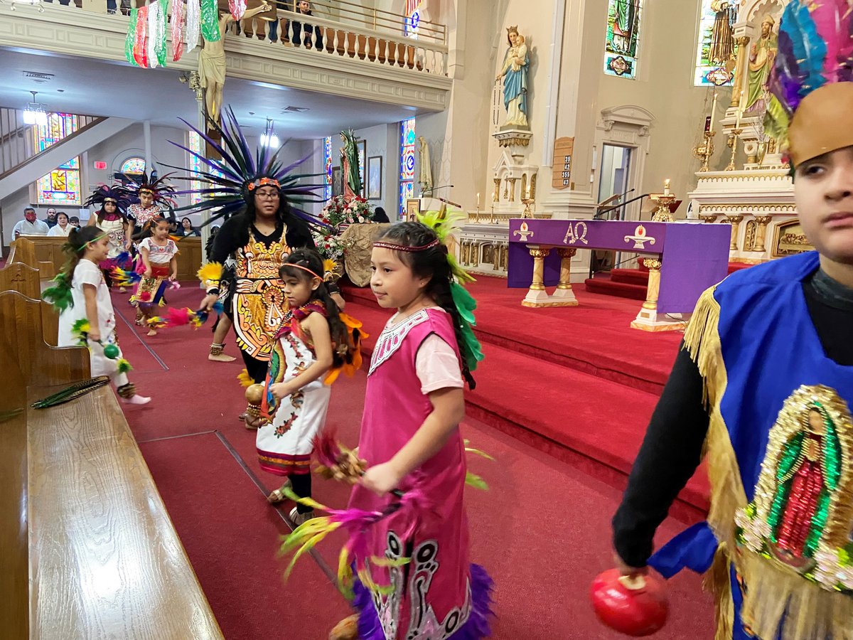If dancing is like praying twice, as Alicia Vieyra says, then the Assumption Dance Group she leads stormed heaven with prayers while honoring Our Lady of Guadalupe Dec. 11-12 at St. Anthony Parish in Davenport. tinyurl.com/28am5uv2  <a href="/CM_Association/">Catholic Media Association</a> #rewindforadvent