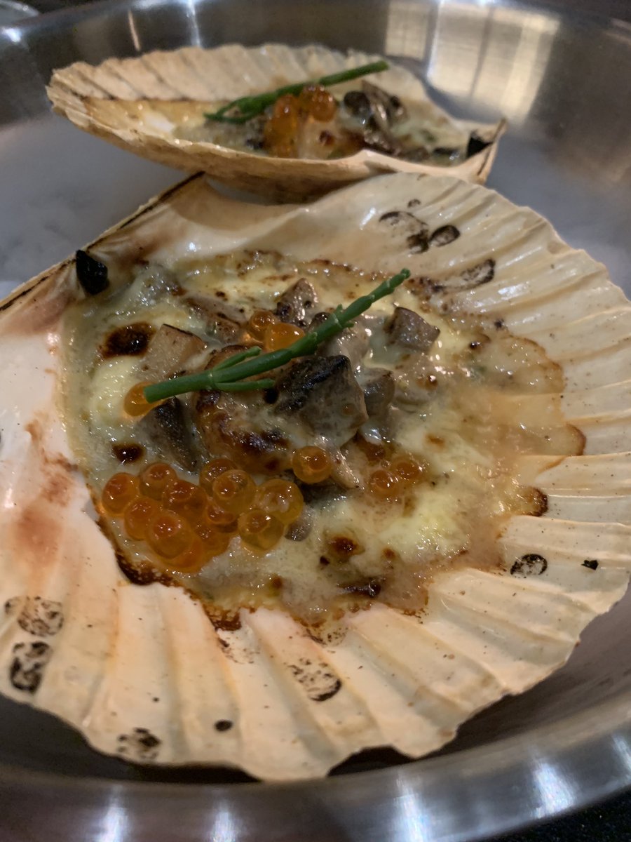 BrydonN2's tweet photo. Superb starter tonight Hokkaido Scallops .. #RixosDoha #accor https://t.co/watq0wPKBT