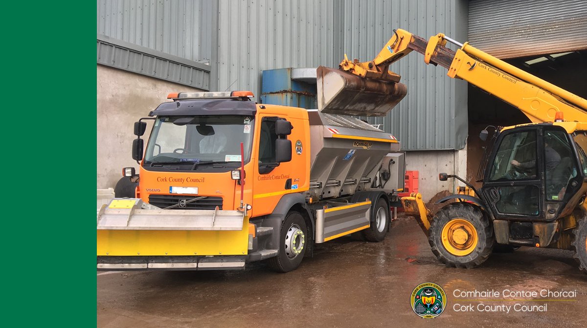 Corkcoco's tweet photo. Cork County Council’s Road treatment programme will continue treating P1 and P2 routes tonight, as well as P3 routes and town centre locations.

Details of the Council’s road treatment routes can be found by visiting 
https://t.co/uE8xkPuU9Z https://t.co/meJSyWHfij