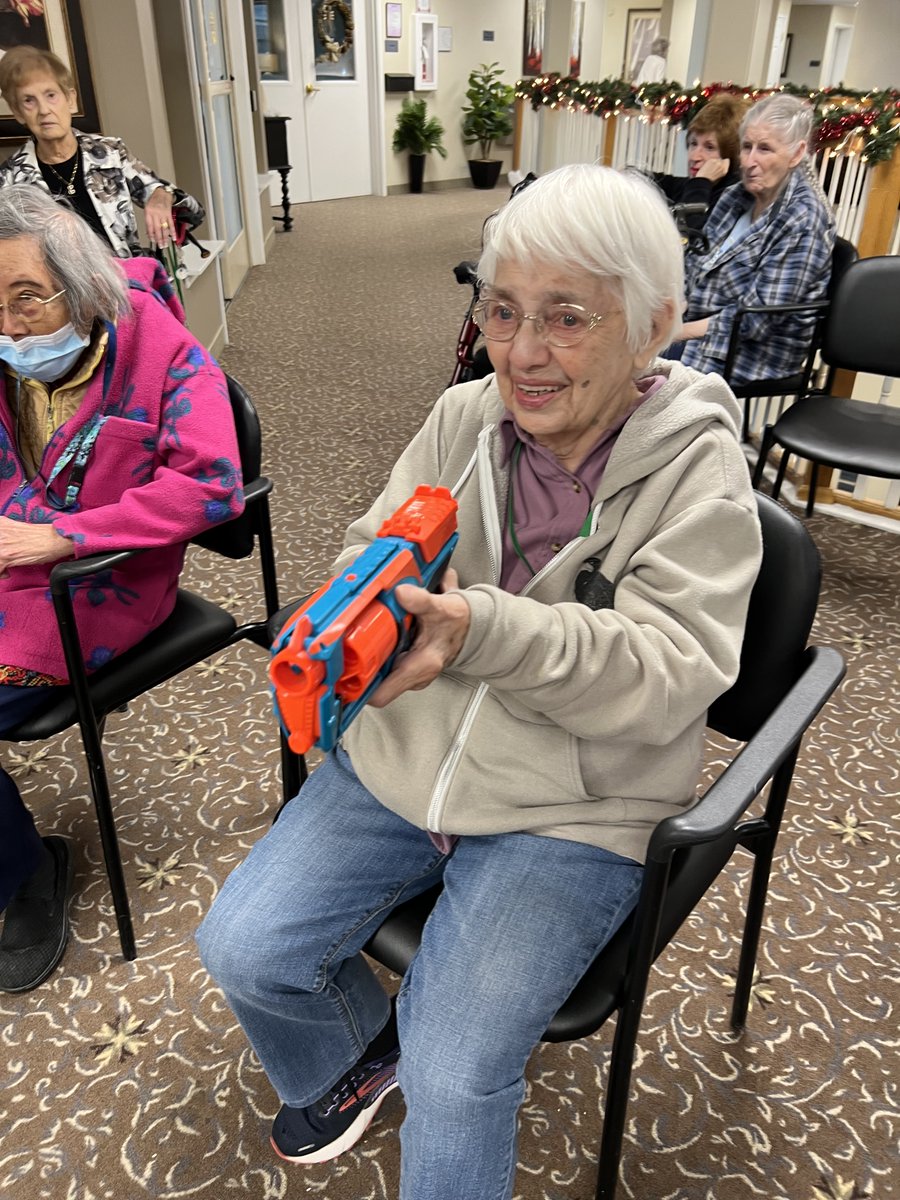 livebonaventure's tweet photo. Just look at those smiles!

#retirementperfected #senior #seniors #seniorliving #nerf #fun https://t.co/vmlHUxeJCl