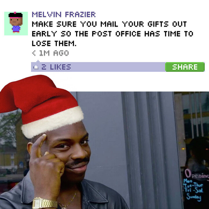 thetinytower's tweet image. Some top-notch Xmas advice from Melvin there. 💪🎁

#tinytower #bitbook #rollsafe