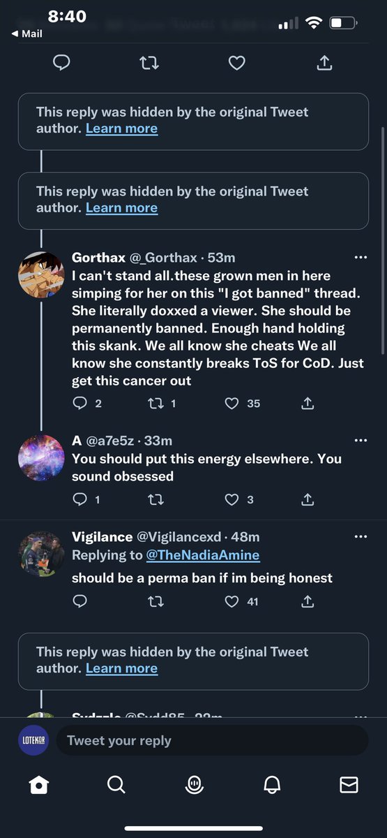 lotekOR_'s tweet photo. @TheNadiaAmine Why’d you hide so many replies? https://t.co/iJfVUFduSr