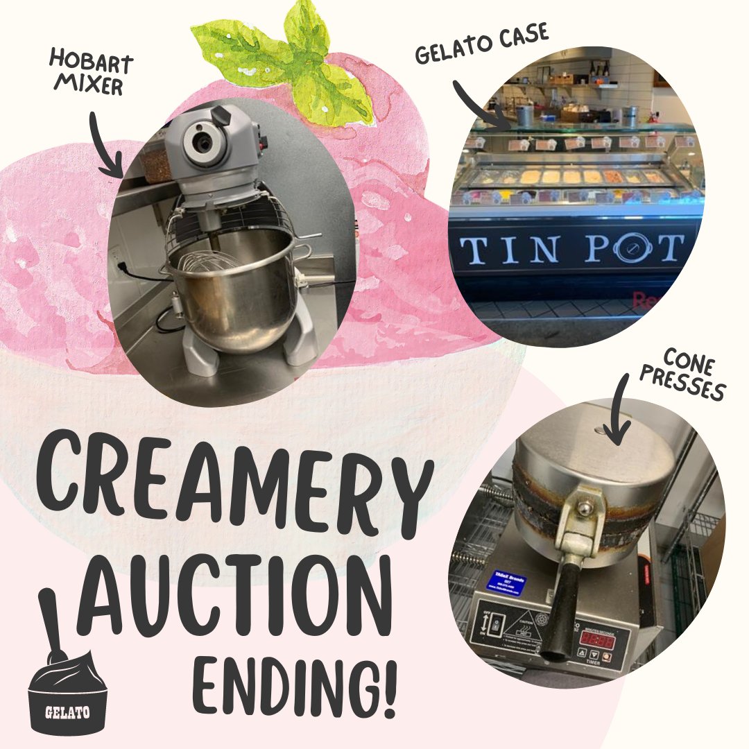 FINAL HOUR!!🍦Creamery liquidation in Campbell, CA is coming to a close! ow.ly/vJLQ50M4GgV