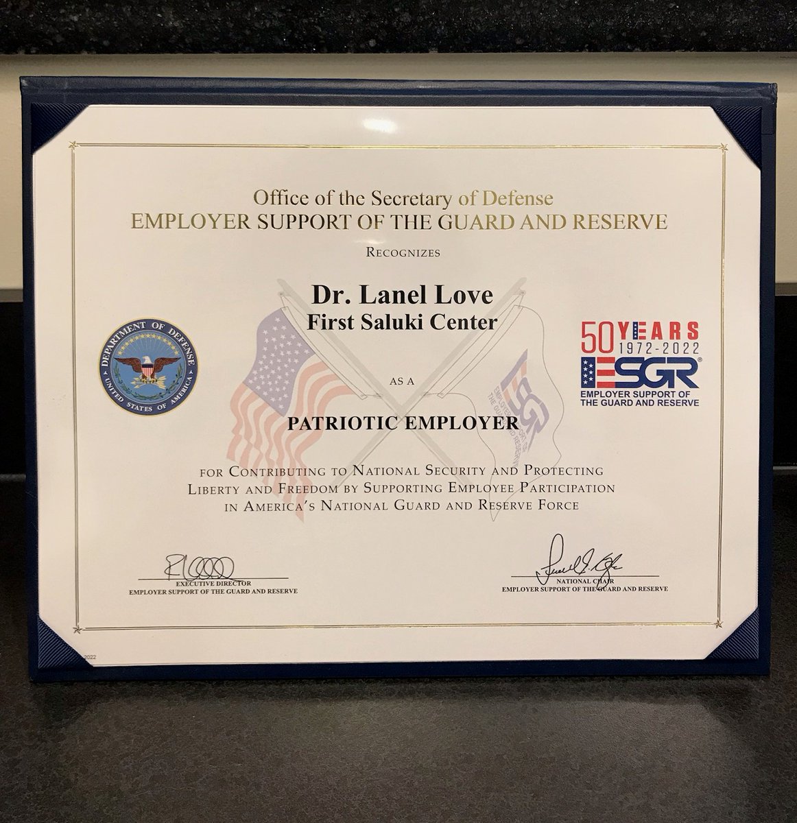 Congratulations First Saluki Center