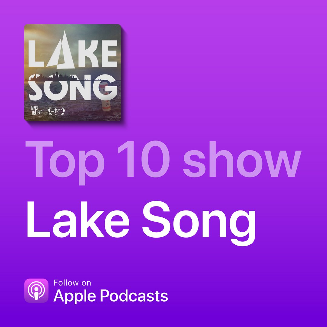 Listeners! Thank you for sending #lakesong back into the Top 10 on the <a href="/ApplePodcasts/">Apple Podcasts</a> fiction chart!

Have you rated/reviewed the show yet? Let us hear from you! apple.co/3XVl8JS