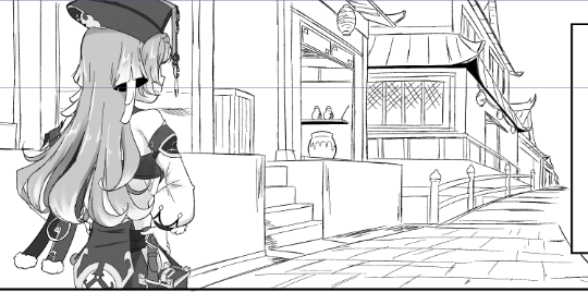 背景を頑張っている。 