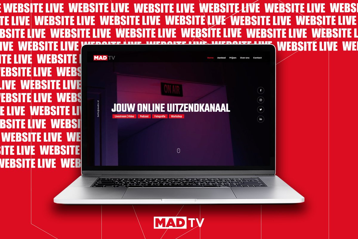 Onze MADtv website is live! 🎥 💻

Check onze website madtv.nl voor alle informatie over livestreams, videoregistratie, podcasts, fotografie en workshops!