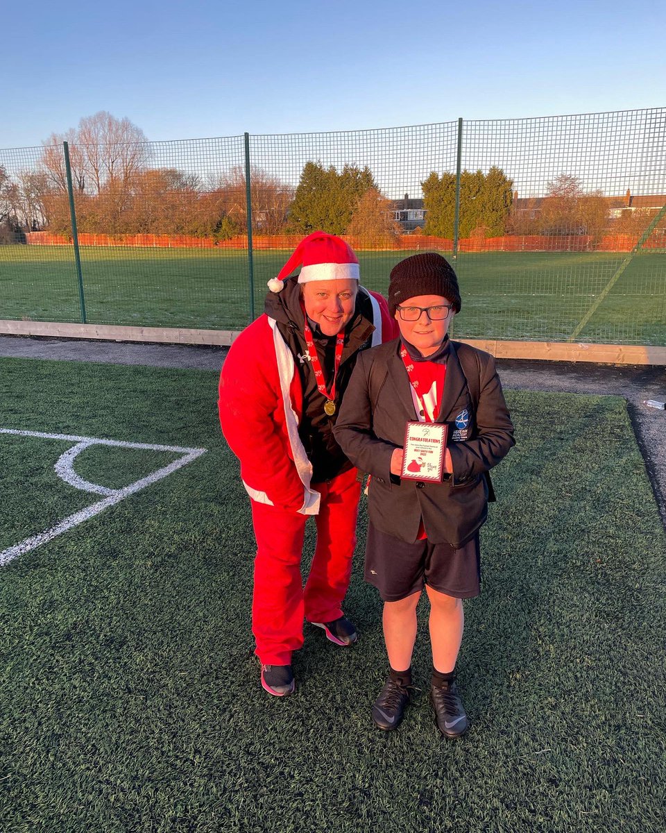 LodgeparkPE's tweet photo. We are unbelievably proud of these two year 7 students! Our top fundraiser Jack, who raised an outstanding £250 for the Inspiration Fund and our fastest Santa, Bo, who led the race for the entire duration🤩👏🏼 We are so lucky to have you at Lodge Park! #LPASpirit #TeamLPA https://t.co/LLKTtRrxhQ
