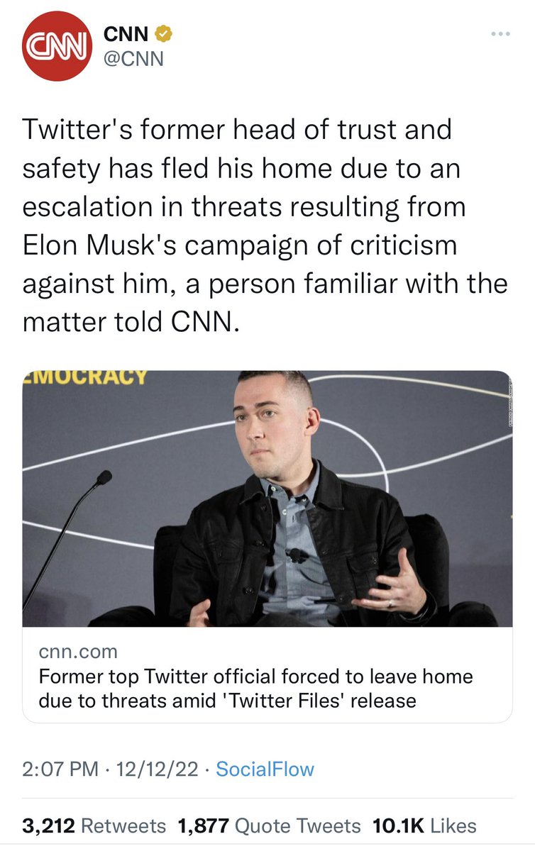 DavidSacks's tweet photo. According to @cnn, a threat to safety occurs when you criticize someone they like, but not when you publish real-time assassination coordinates of someone they don’t. https://t.co/OaxZ3NrLmA