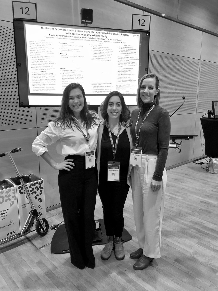 drteichmusic's tweet photo. What an honor to present at #WCNR2022 with my amazing colleagues from @UofTMusicHealth. Look for our future research on #autism and the use of #music as therapy for addressing motor skills. @WFNRehab #autism #nmt #womeninscience https://t.co/LH6d8zr3dV