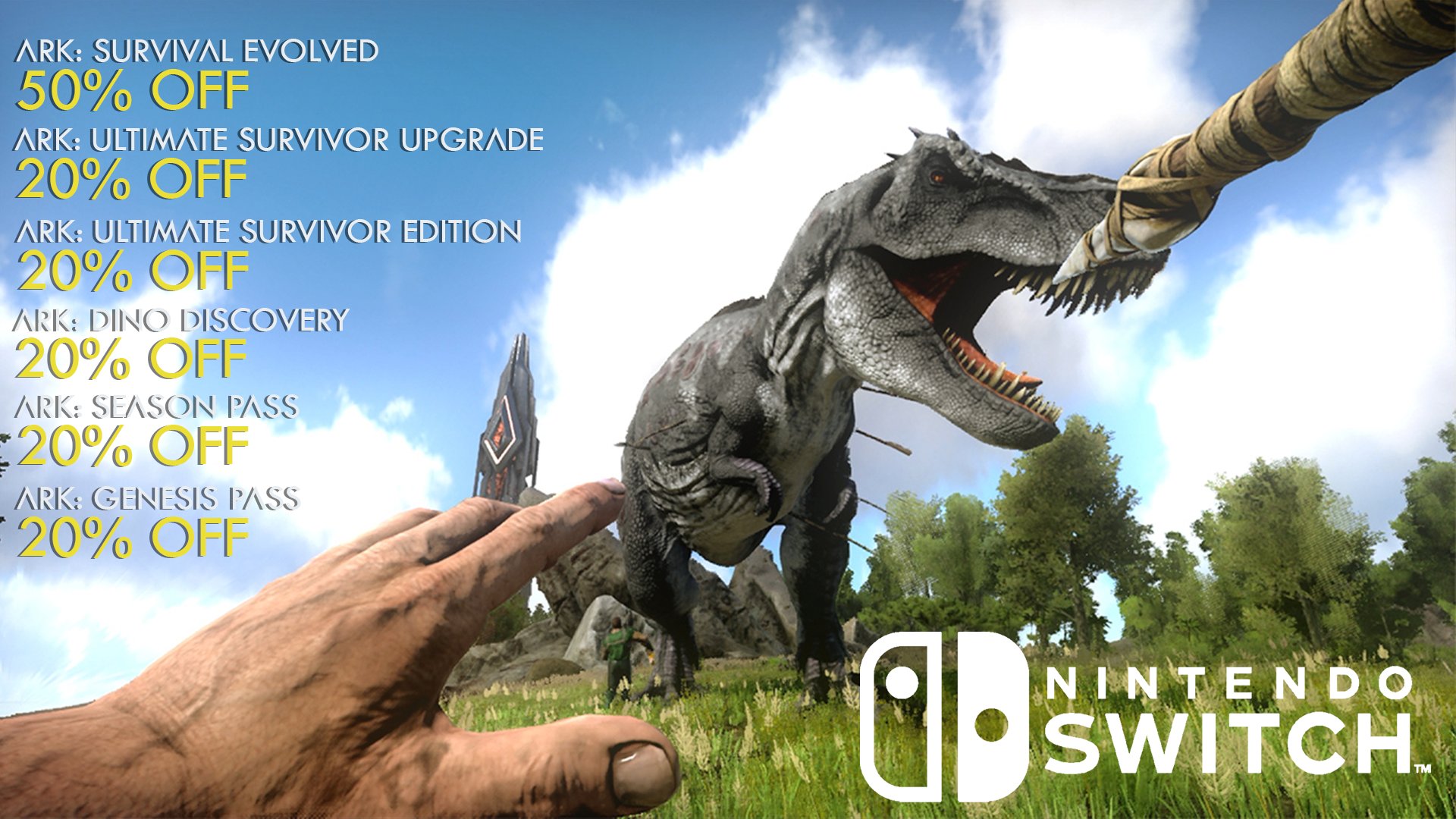 ARK: Survival Evolved on Twitter: searching for the perfect holiday gift? 🎄All ARK content on Nintendo Switch is on sale in Europe &amp; Australia through December https://t.co/0VBESeAPUT" / Twitter