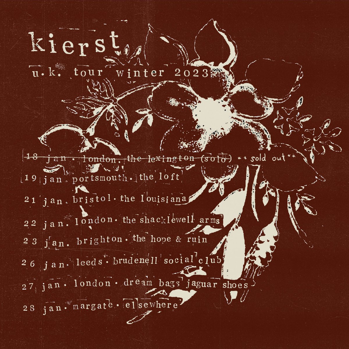 we are making our way across the pond this january 🇬🇧 all tix are available here: kierst.tumblr.com/tour