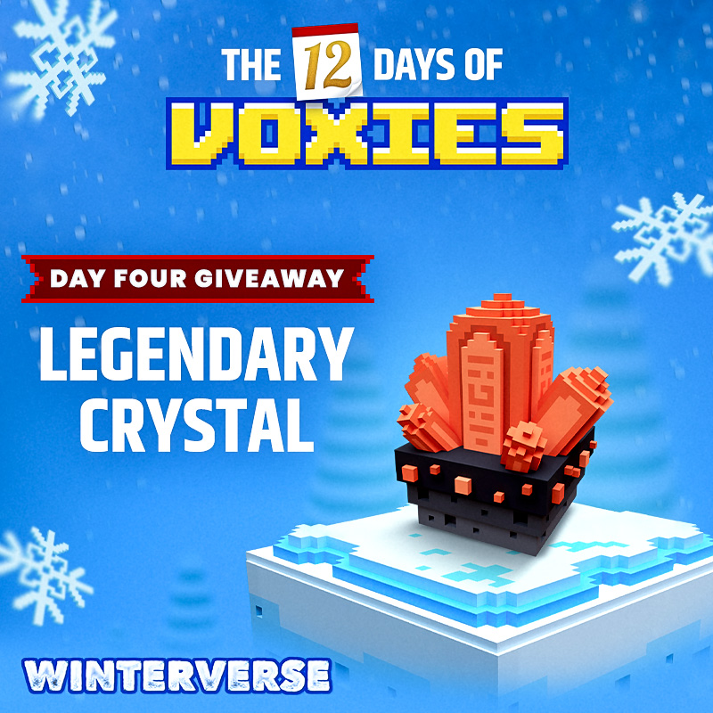 Let’s turn things up a bit! 🔥

We spoke to the Arcanist and he has let us giveaway 3 LEGENDARY crystals to one lucky person! 

To enter:
Follow <a href="/VoxiesNFT/">VoxiesNFT</a>
RT the tweet
Tag 2 friends and use #12DaysofVoxies