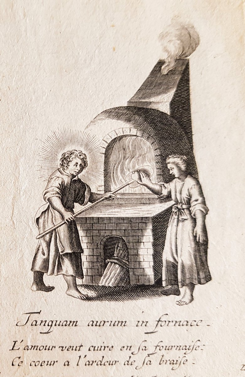 Devotionalprint's tweet photo. Biscoctum amoris. How to translate this concept? The heart is tried in the fire to purify the soul. Love (heart) as food for the soul. 
Emblem nr.24 from #Amoris divini et humani antipathia.
#emblems
#devotieprenten
#theologie 
#emblematica
@UniUtrecht
@UofIllinois
@De17eEeuw https://t.co/p2fFud2X85