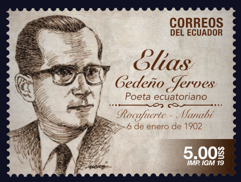 GADRocafuerte's tweet photo. .@ServPostalEc emitió sello postal del poeta rocafortense Elías Cedeño Jerves. Más detalles: 
https://t.co/6J4zCzYfW7 https://t.co/PB6dkRS3yL