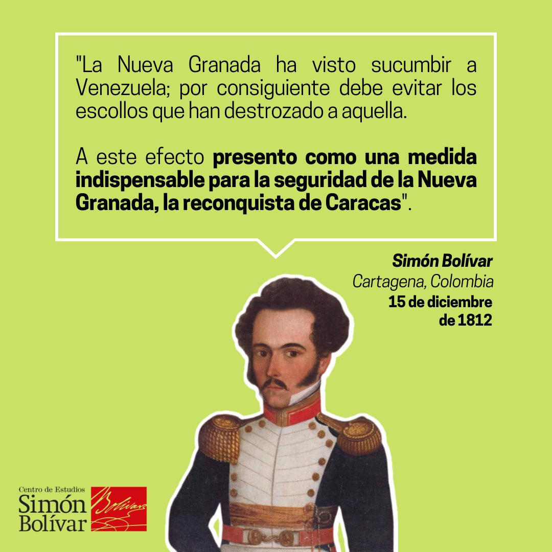 📣 #Efeméride | Simón Bolívar escribe el conocido Manifiesto de Cartagena. En este documento Bolívar llama la atención sobre las causas de la caída de la República de Venezuela y advierte a los neogranadinos para no cometer tales errores.

#FestivalDePesebres
