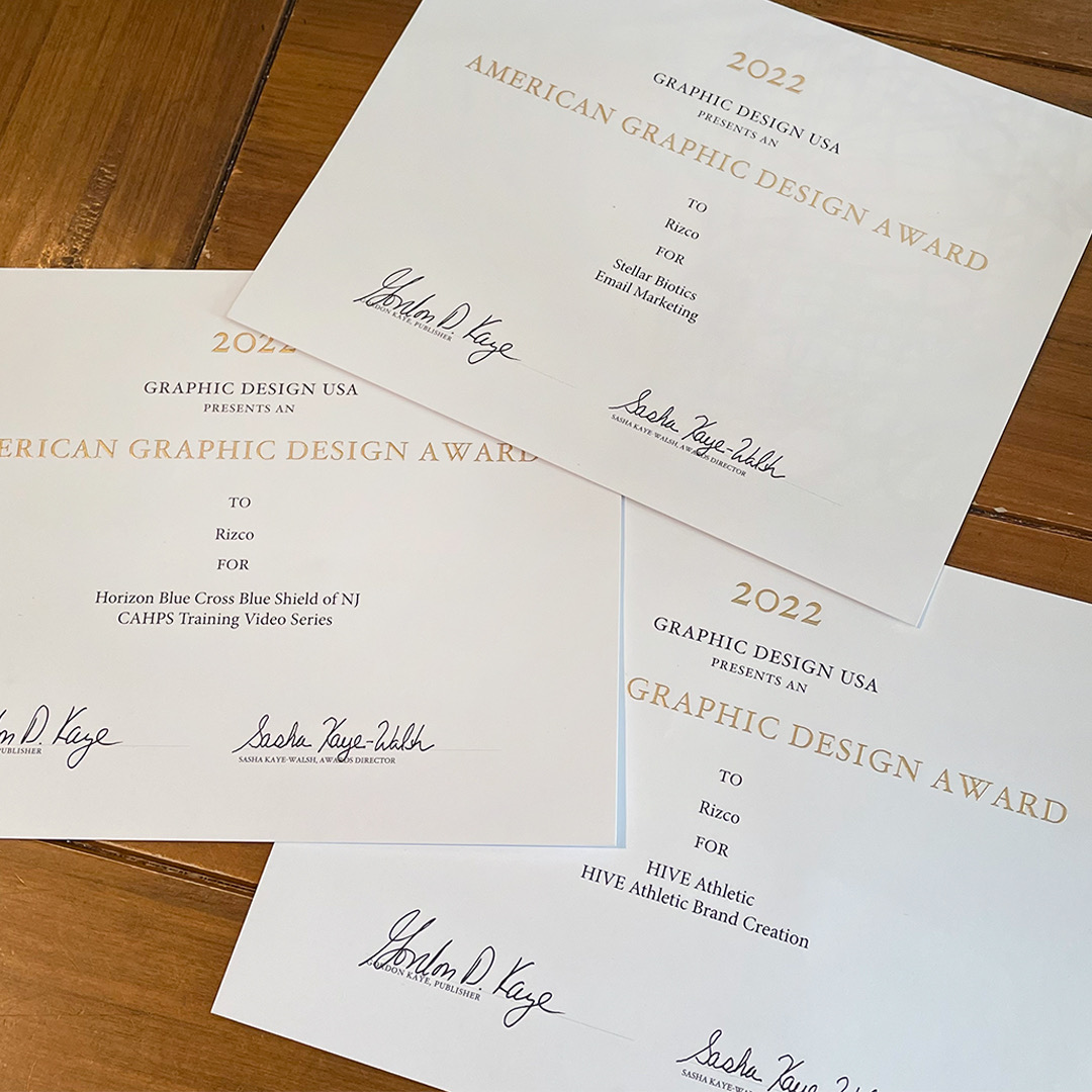 rizcodesign's tweet photo. #Rizco is the proud recipient of three 2022 @GDUSAmagazine awards for excellence in creative design! Special congratulations to our design team for their hard work on these projects; this recognition is well-deserved! https://t.co/83qUsPtCzH