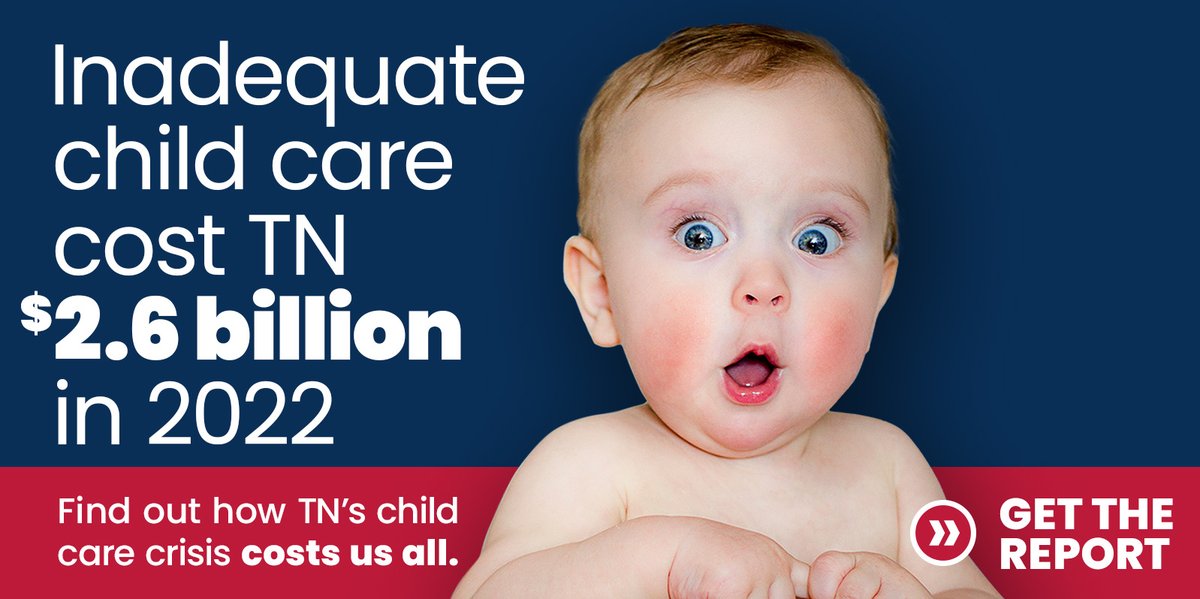 The child care crisis impacts you, and we have the numbers to prove it. Our new report delivers unprecedented insight into the economic impact of TN’s child care system dysfunction. The consequences: $2.6 billion annually in lost earnings &amp; revenue.
Read: tqee.org/2022-child-car…