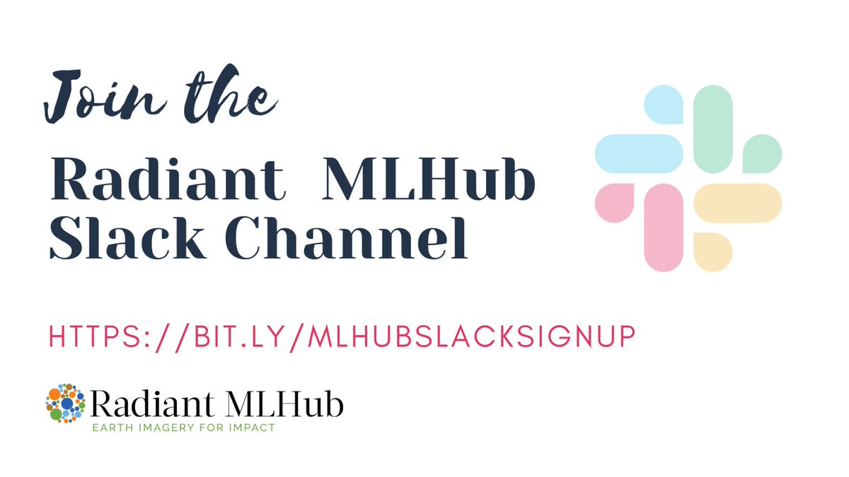 OurRadiantEarth's tweet photo. Have questions regarding accessing training datasets on Radiant MLHub? Join our #ML4EO community Slack channel &amp; to collaborate with others! Join me on Slack -- it’s a faster, simpler way to work. Sign up here, from any device: https://t.co/xiOpnkfy7y https://t.co/f5cUd8v9DJ