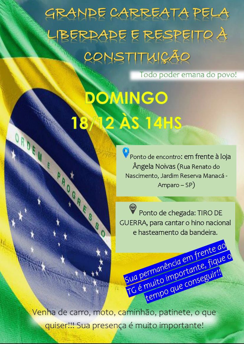 nice_xave's tweet photo. Pessoal de Amparo, SP: CONVOCAÇÃO!!! 🫡
AVANTEEEEEEEEE!!!!
🚗🚙🏍️🛵🚲🚜🚗
👊👊👊👊🇧🇷🇧🇷🇧🇷🇧🇷
#AmparoSP #saopaulo https://t.co/TNnNiXuabC