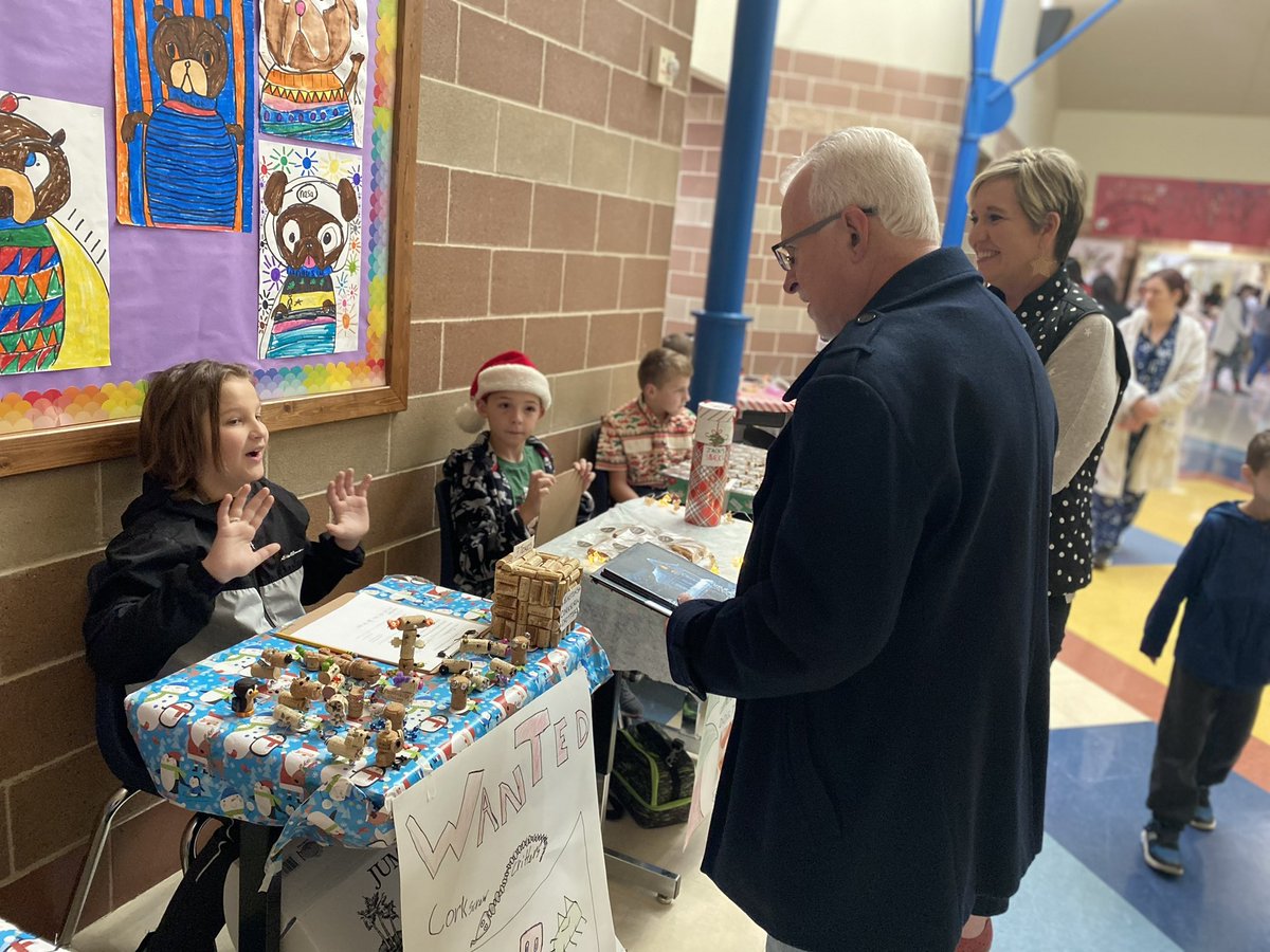 Drtprice's tweet photo. Great things are happening at Cibolo Creek Elementary School!  Today was the 5th grade Business Fair—Future Entrepreneurs at work!  And I was able to meet with some very special PK and 1st grade students! https://t.co/nc7mcVIj8s