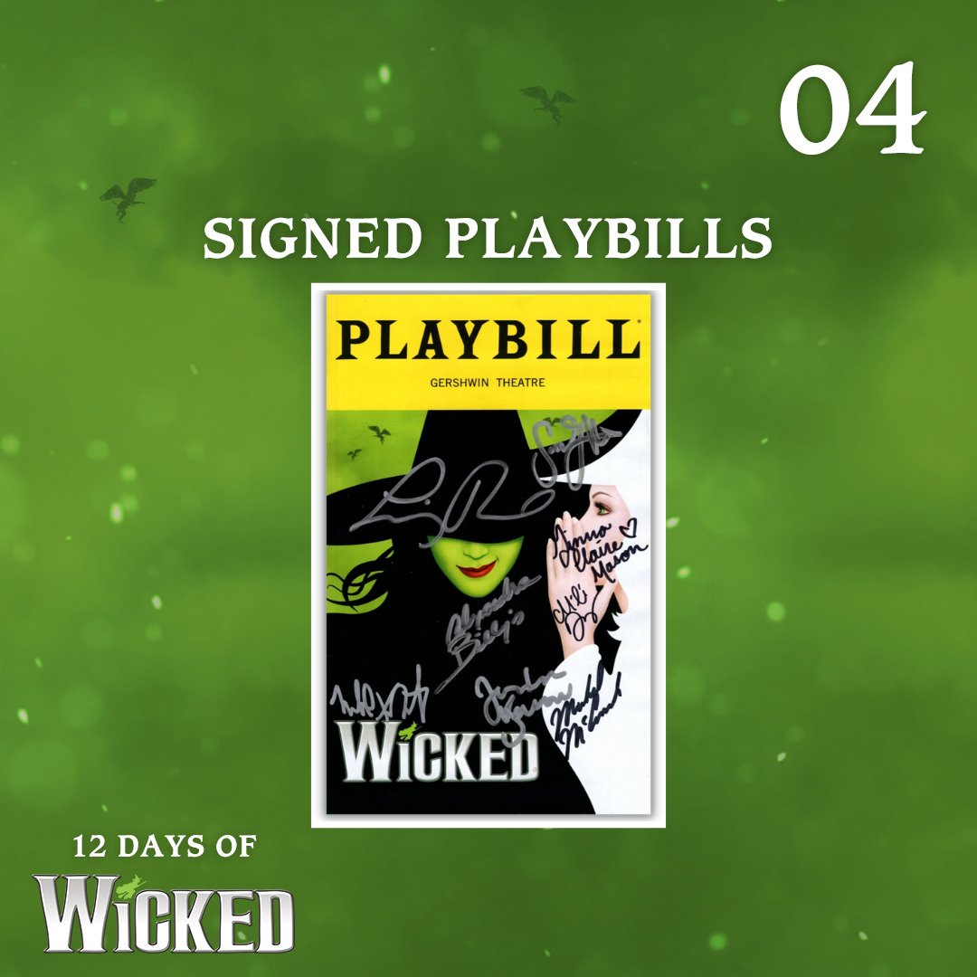 Wishing you had a memory from your time in Oz? Enter for the chance to win a #WICKED Playbill signed by the current Broadway cast. Retweet and follow us for the chance to win! #12DaysOfWICKED