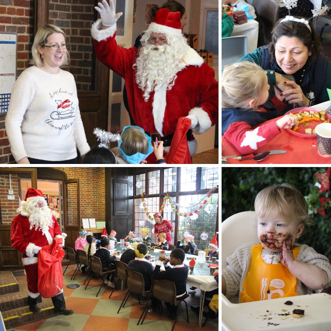 The_RoyalSchool's tweet photo. We wish you a Merry Christmas! Our Little Sailors and Prep School pupils had a fabulous Christmas Lunch yesterday - complete with a surprise visit from Father Christmas! Just take a look at their faces to see how much they enjoyed themselves! #Christmas #StrongStart #ASenseOfFun https://t.co/zQqmc3yZ4B