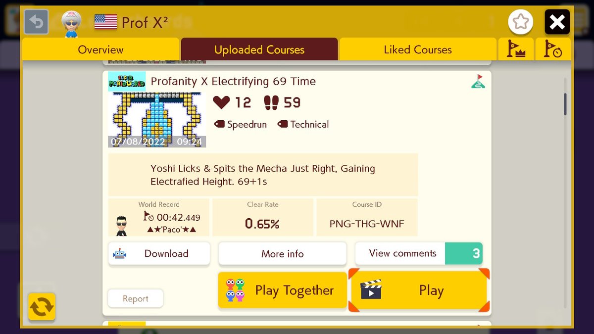 ProfXGaming1's tweet photo. #SuperMarioMaker2 #NintendoSwitch #ProfanityX #YoshiKaizo #ProfX² #63 https://t.co/0LkD4fH5xM