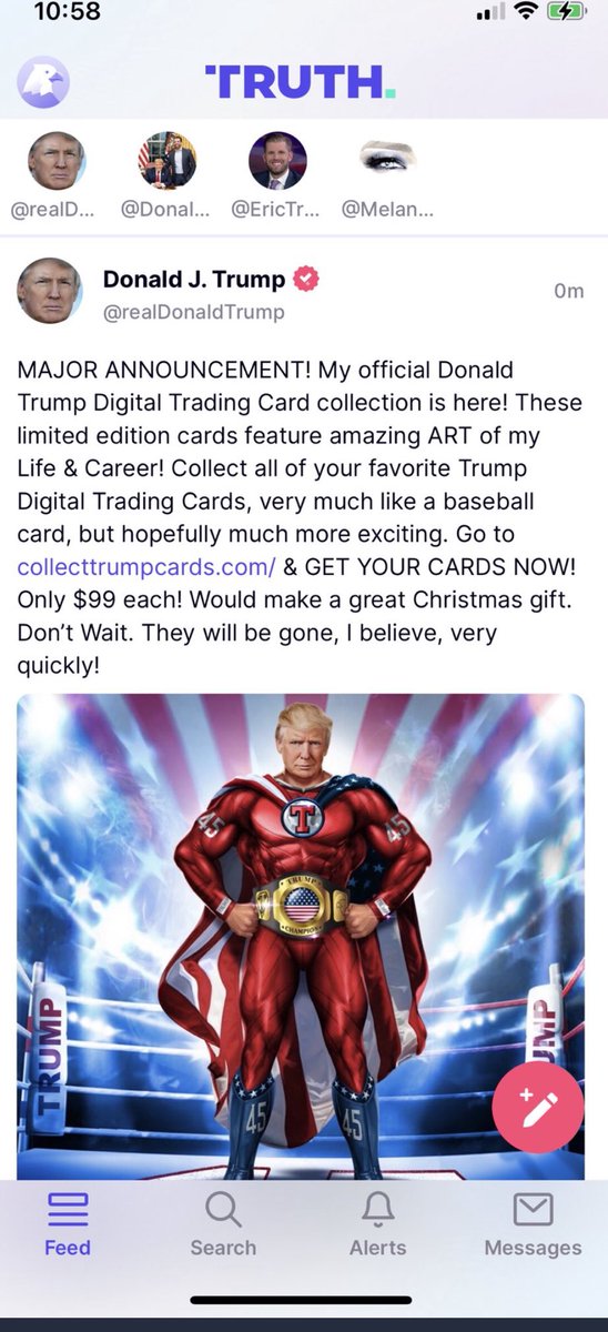 jonsopel's tweet photo. Donald Trump promised a major announcement yesterday on his Truth Social platform. Umm. This is it. Thought you wouldn’t want to miss it….. https://t.co/nFtsSEp8VA