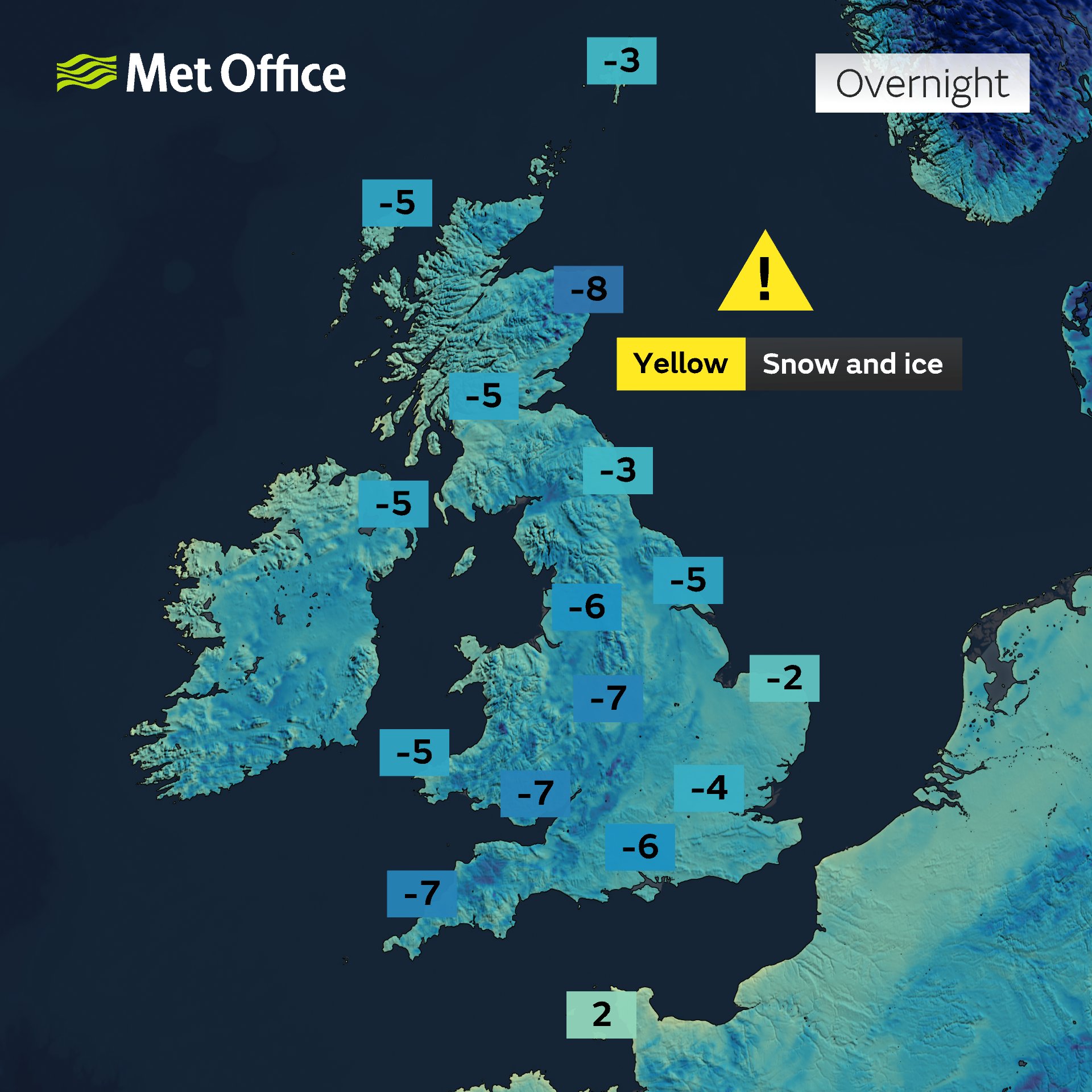 Met Office on X: It's going to be another very cold night across the UK  with a widespread hard frost Watch out for some icy stretches on any  untreated surfaces, especially where