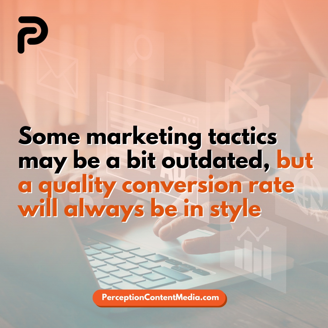 Perception_CM's tweet photo. If you're looking to improve your conversion rate, there are many ways to do so. ๐ช
Some marketing tactics may be a bit outdated, but a quality conversion rate will always be in style.โ๏ธ
#PerceptionContentMedia #digitaltoolbox #marketing https://t.co/sGL4Bhe0CD