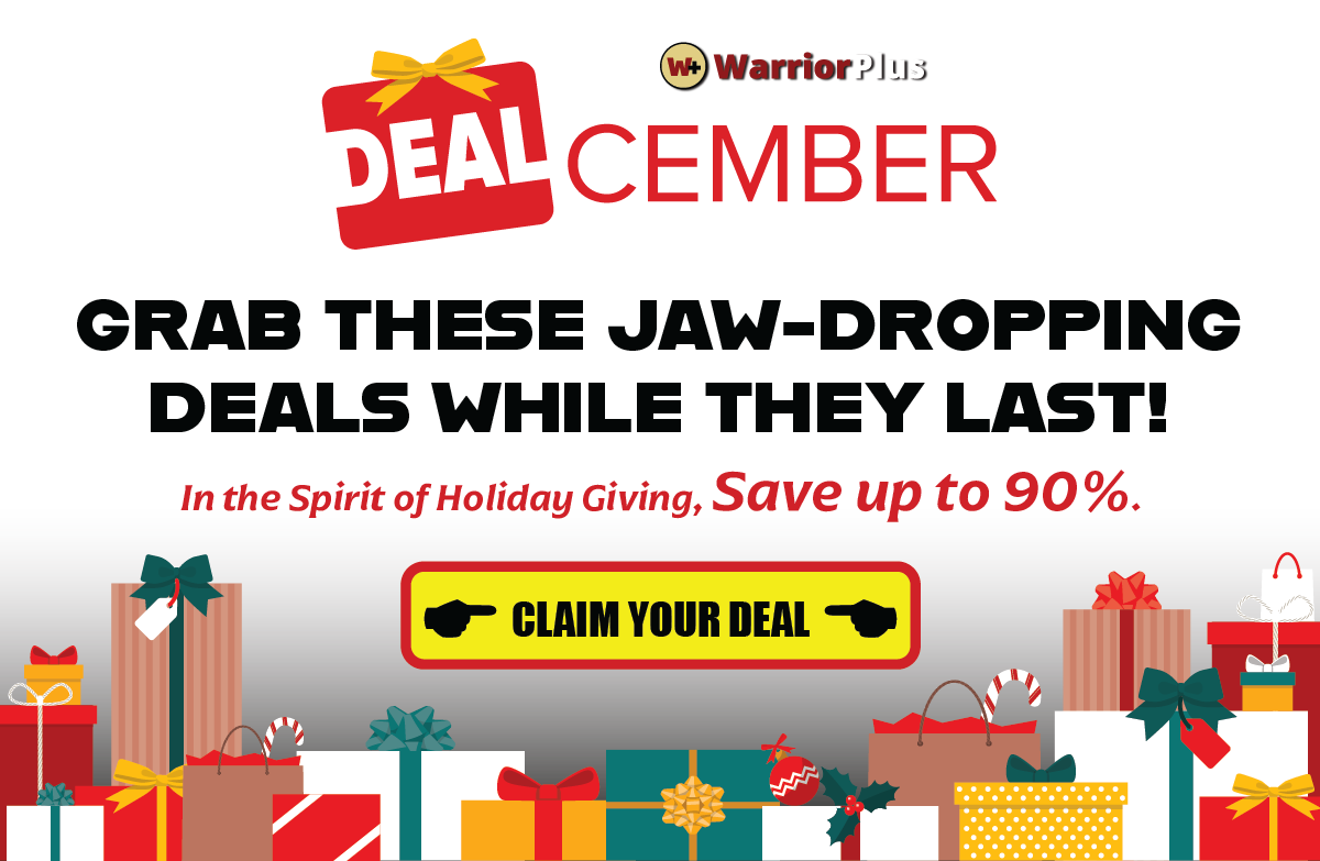 It's DEALcember on WarriorPlus... Save up to 90% on exclusive offers! But hurry, these mega discounts won't last long! Check out the full list of current deals here 👉lexico.odoo.com/r/CWI